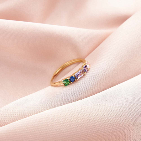 Inel argint 925 placat cu aur 14K cu zirconiu [4]