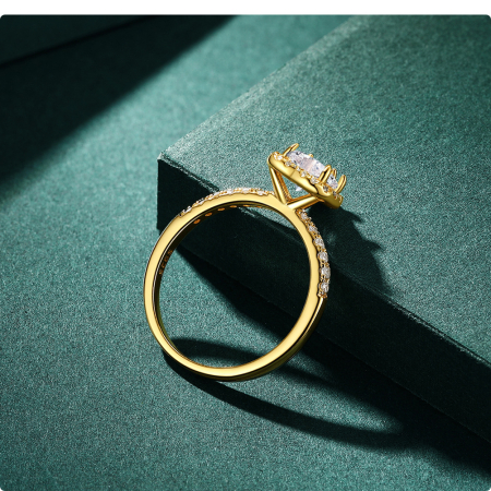 Inel argint 925 placat cu aur 14K cu zirconiu [2]