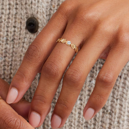 Inel argint 925 placat cu aur 14K cu zirconiu [1]