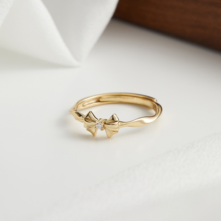 Inel argint 925 placat cu aur 14K cu zirconiu [2]