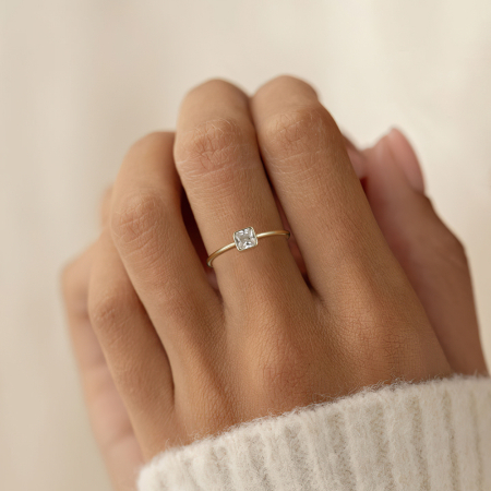 Inel argint 925 placat cu aur 14K cu zirconiu [1]