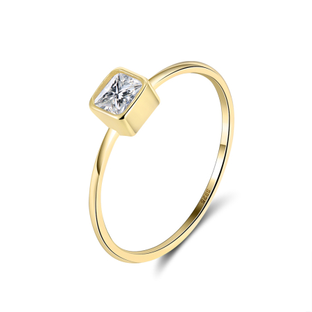 Inel argint 925 placat cu aur 14K cu zirconiu
