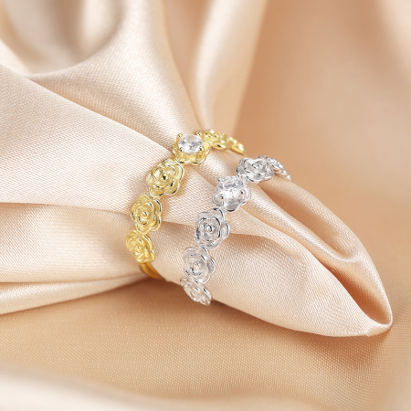 Inel argint 925 placat cu aur 14K cu zirconiu [4]