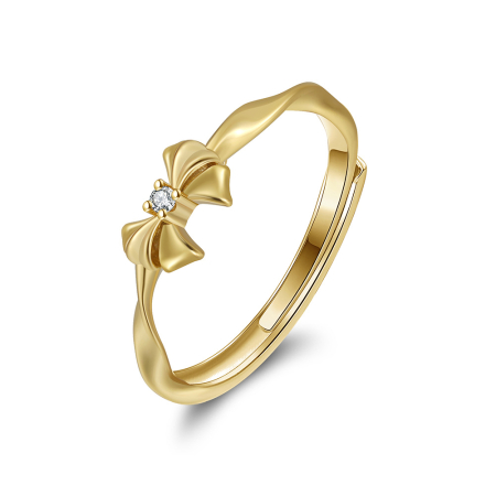 Inel argint 925 placat cu aur 14K cu zirconiu