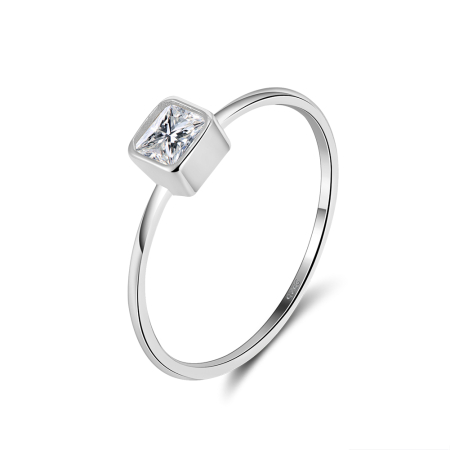Inel argint 925 placat cu rodiu cu zirconiu