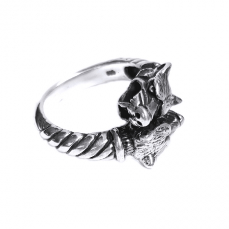 Inel argint 925 reglabil, cu lei [3]