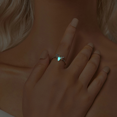 Inel argint albinuta fosforescenta [8]