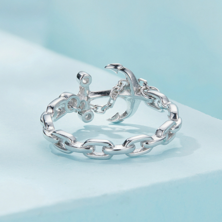 Inel argint ancora [6]