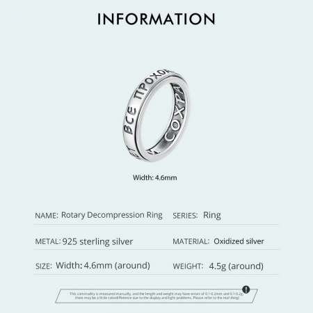 Inel argint antistres rotativ cu mesaj pozitiv [10]