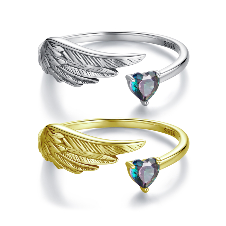 Inel argint aripa de inger si inmioara [14]