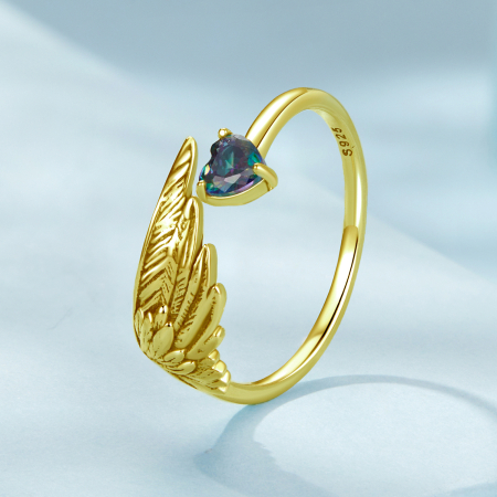 Inel argint aripa de inger si inmioara [2]