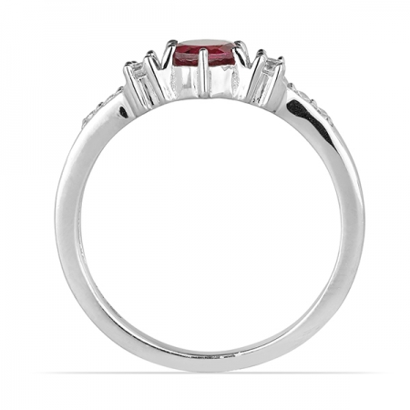 Inel argint Artemisia, 925, cu granat si zirconiu alb - IVA0013 [3]