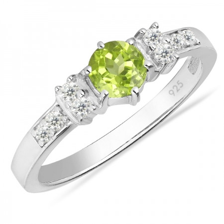 Inel argint Artemisia, 925, cu peridot si zirconiu alb - IVA0011 [0]