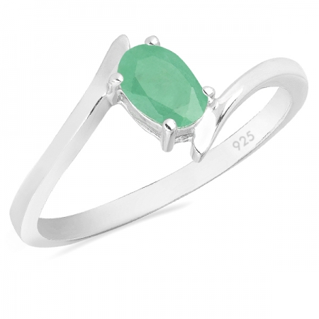 Inel argint Aurora, 925, cu smarald - IVA0037 [0]