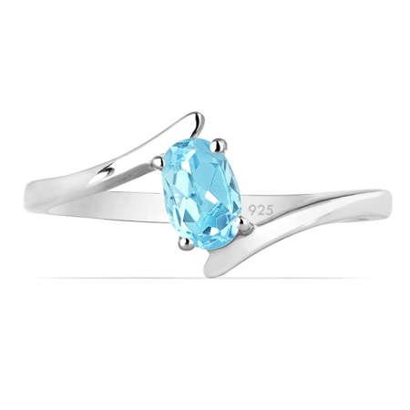 Inel argint Aurora, 925, cu topaz albastru elvetian - IVA0040 [1]
