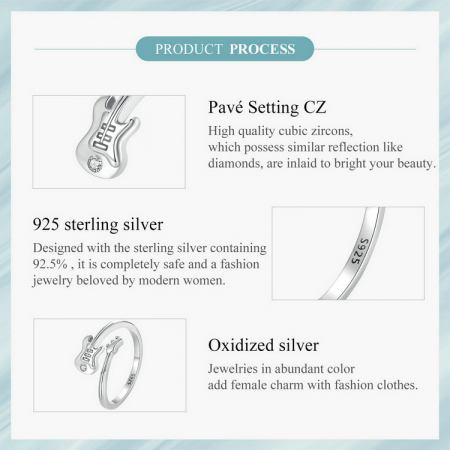 Inel argint chitara [10]