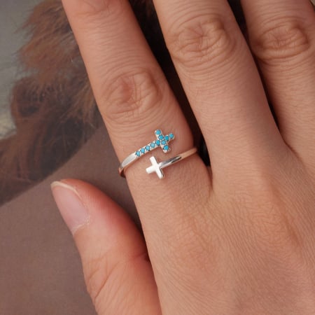 Inel argint cu cruciulite [3]