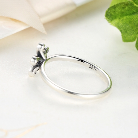 Inel argint cu floare si zirconii albe - Be Nature IST0012 [3]