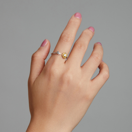 Inel argint cu Floarea Soarelui [1]