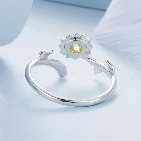 Inel argint cu floarea soarelui [6]