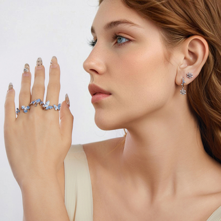 Inel argint cu fluturasi [1]