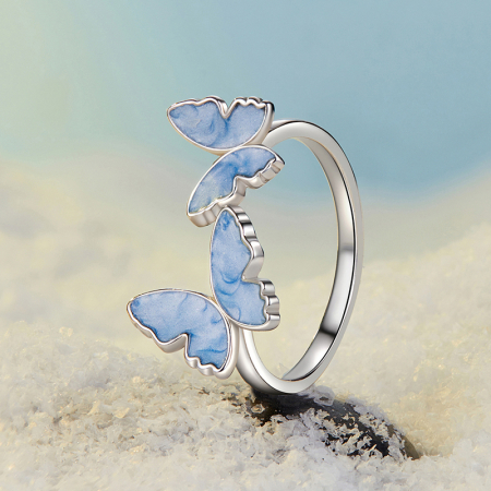 Inel argint cu fluturasi [2]