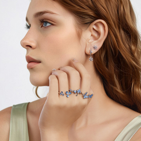 Inel argint cu fluturasi [3]