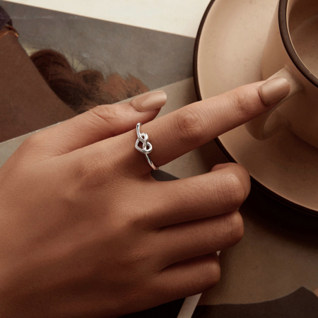 Inel argint cu inimioara inodata [5]