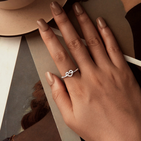 Inel argint cu inimioara inodata [7]