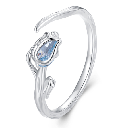 Inel argint cu Lalea