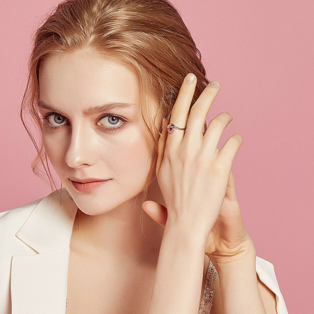 Inel argint cu maini protectoare si zirconiu [5]