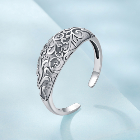 Inel argint cu model floral [2]