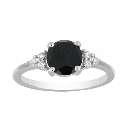 Inel argint cu onix si 6 cristale de zirconiu alb - IVA0080 [2]