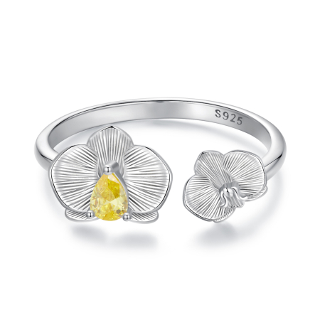 Inel argint cu Orhidee