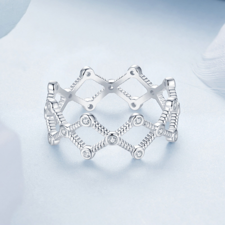 Inel argint cu romburi [2]