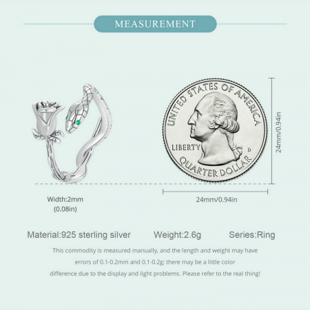 Inel argint cu sarpe si trandafir [9]