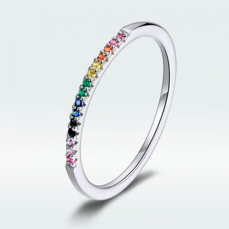 Inel argint cu zirconii colorate [12]