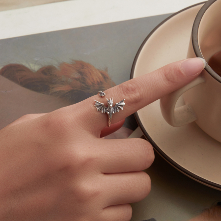 Inel argint dragon zburator [2]