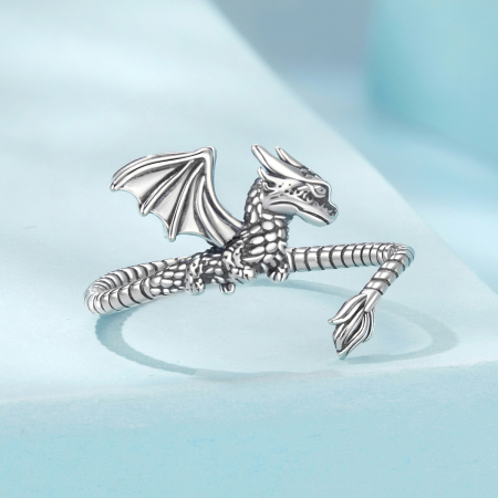 Inel argint dragon zburator [5]