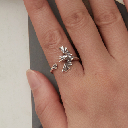 Inel argint dragon zburator [5]