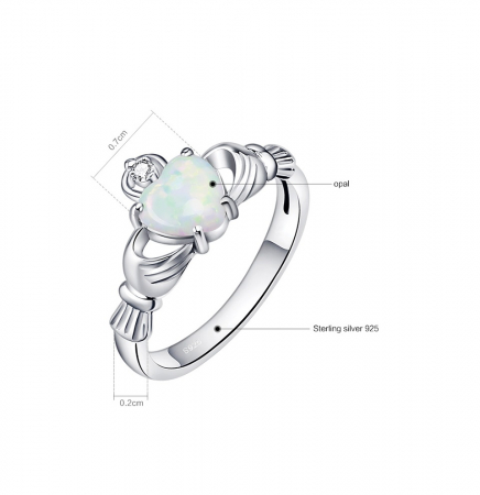 Inel argint 925 Claddagh model irlandez [4]