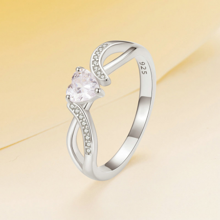 Inel argint elegant cu inimioara [2]