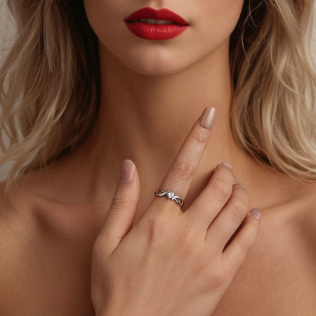 Inel argint elegant cu inimioara [5]