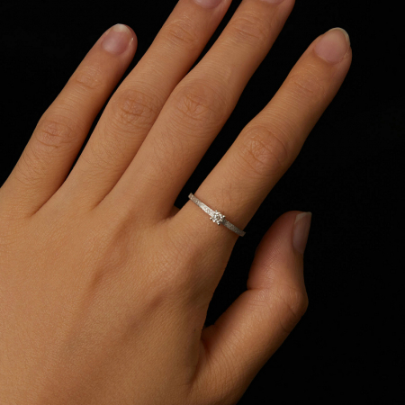 Inel argint elegant cu Moissanit [2]