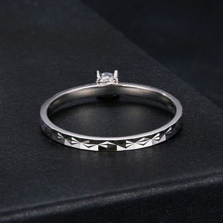 Inel argint elegant cu Moissanit [6]