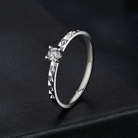 Inel argint elegant cu Moissanit [2]