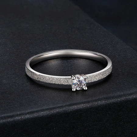 Inel argint elegant cu Moissanit [5]