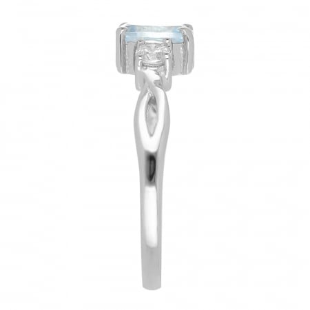 Inel argint elegant cu topaz si zirconiu alb - IVA0090 [4]