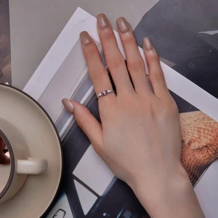 Inel argint elegant cu zirconii [1]