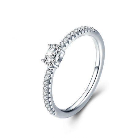 Inel argint elegant cu zirconii [1]